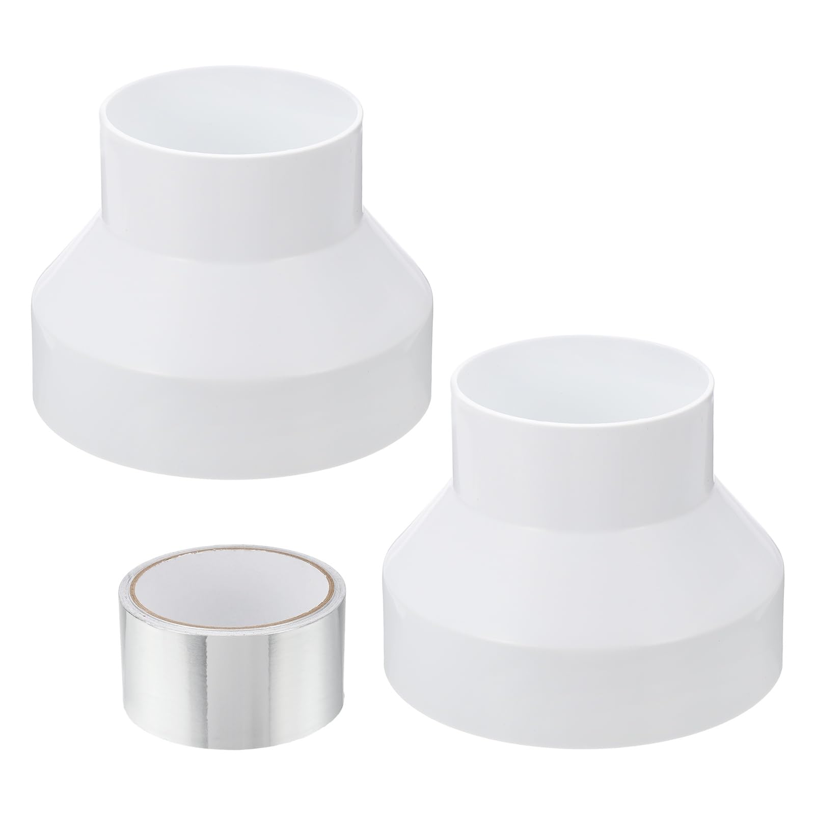 PATIKIL 2 Pcs Riduttore Di Condotto 150-100mm Adattatore PVC Per Condotti Riduttore Di Diametro Cono Per Sistemi Di Ventilazione Per Bagno Cucina Bianco