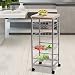 HOMCOM Carro Múltiusos de Cocina Baño con Ruedas 5 Niveles Carrito de...