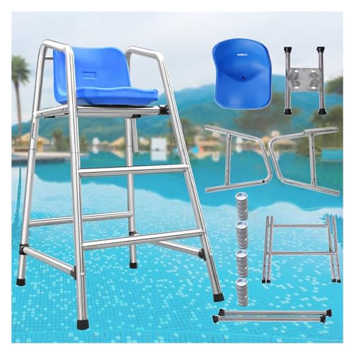 Chaise de sauveteur en acier inoxydable durable pour piscine creusée