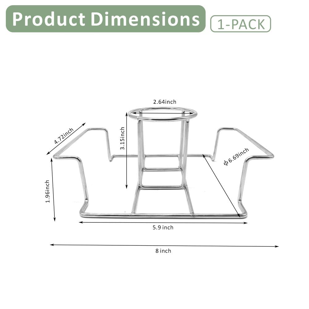 Beer Can Chicken Stand with Handle - 1 pack BBQ Grill Oven Smoker Roasted Chicken Rack Whole Chicken Beer Butt Chicken Stand Cook Whole Chicken