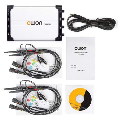 Amazon.com: OWON VDS3104 PC Oscilloscope, 100MHZ, Channel: 4+1 