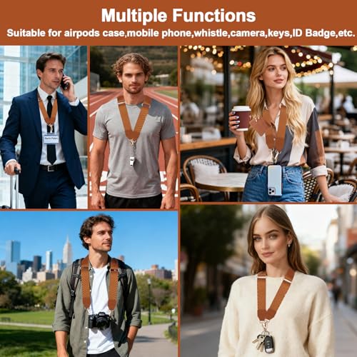 Image of XANGNIER Clip and Go Strap for Phone with Wallet Crossbody, Phone Strap with Zippered Wallet, Adjustable Anti Theft Cellphone Lanyard for Women, Cellphone Chain Accessories,Multicolor 13