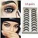 Produktbild Fanxing 10 Pairs Thick Long Cross Party False Eyelashes Black Band Fake Eye Lashes