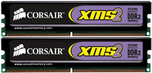 Corsair XMS2 2GB (2x1GB) DDR2 800 MHz (PC2 6400) Desktop Memory