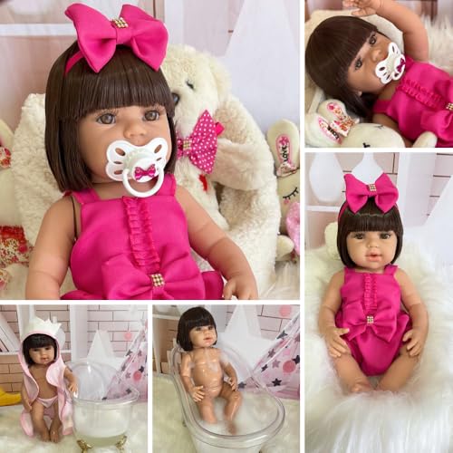 Bebê Reborn Boneca Menina Realista Pode Dar Banho E Itens