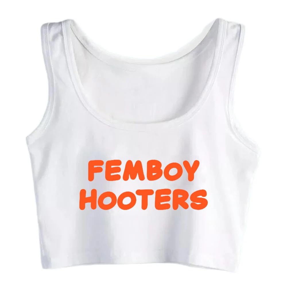 Femboy Hooters Femel Crop Top Shirt Sexy Vest