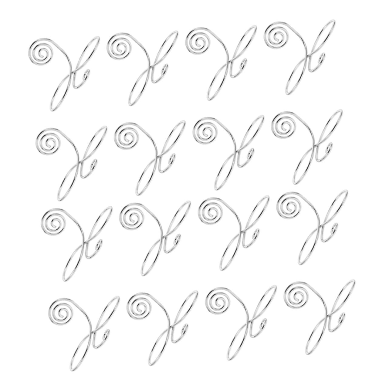 Porta Tarjetas de Lugar 24 Piezas de Metal Plata para Mesa