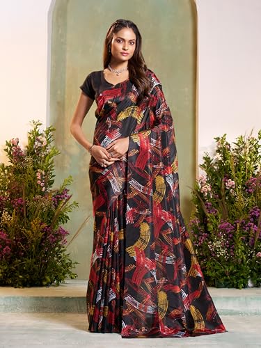 Image of Garden Vareli Art Silk Abstract Print Saree