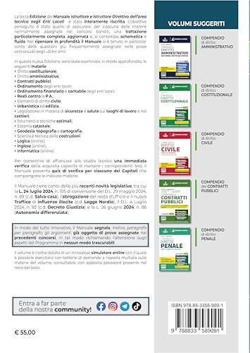 Manuale Istruttore E Istruttore Direttivo Dell’Area Tecnica Cat. C E D Negli Enti Locali 2024. Con Simulatore Online - 2