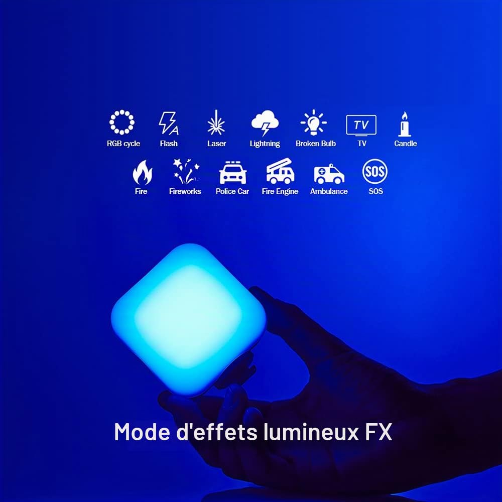 GODOX LITEMONS LED6Bi LED Mini Lampe Vidéo, Lumière Bicolore 3200K-6500K | CRI95, avec Batterie Lithium Rechargeable, pour Maquillage, Live Streaming, Vlog, Youtube, Photographie, ‌Macrophotographie‌