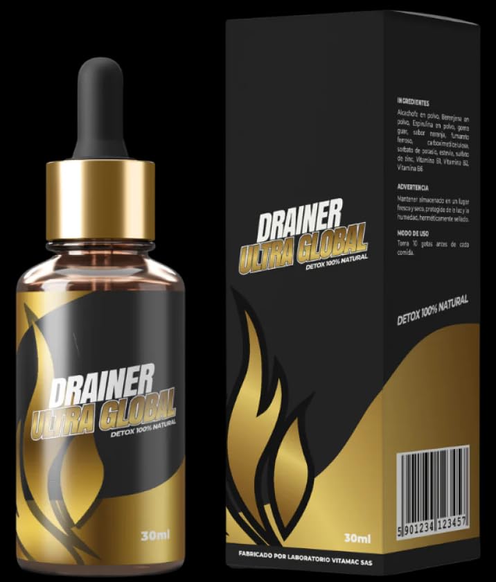 Eliminador de Grasa - ULTRAGLOBAL DIURETICO 30 ml. Complemento Ideal que te ayuda a bajar de peso, eliminar la retención de líquidos, Tonificar la masa Muscular magra y eliminar la ansiedad, Drainer