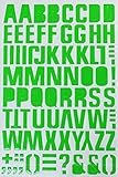 Jazzstick Large Alphabet Letters Decorative Sticker 5 sheets, Green 14B04