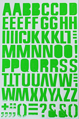 Jazzstick Large Alphabet Letters Decorative Sticker 5 sheets, Green 14B04