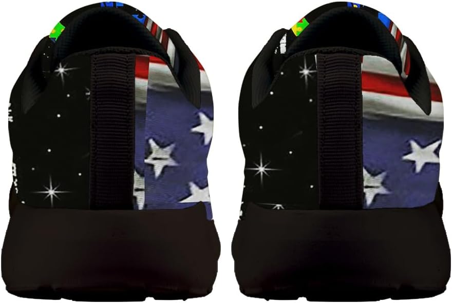 Autism Awareness Shoes for Women Men Trail Running Casual Fashion Sneakers Slip-on Tennis Shoes