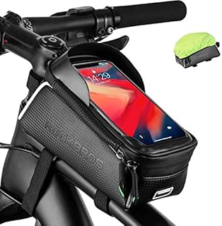ROCKBROS Torba Rowerowa na Ramę, na Kierownicę, Wodoodporna, Ekran Dotykowy, Duża Pojemność, na iPhone XR/XS/MAX/X/8/7/6Plus, Samsung Galaxy S10Note, Huawei P30 Pro, do Ekranu 6.5 Cala
