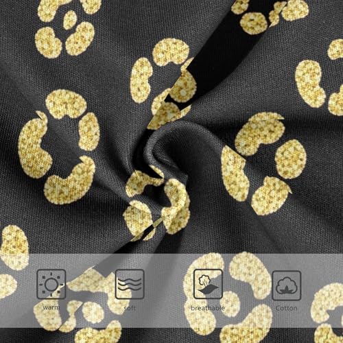 Glittery Gold Leopard Spots Black Toddlers Underwear Floral 2t Cotton Little Girl Panties Fun Briefs Underpants3