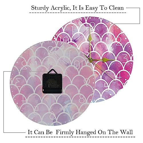 Horloge murale décorative mosaïque rose cadeau original pour la maison - 6
