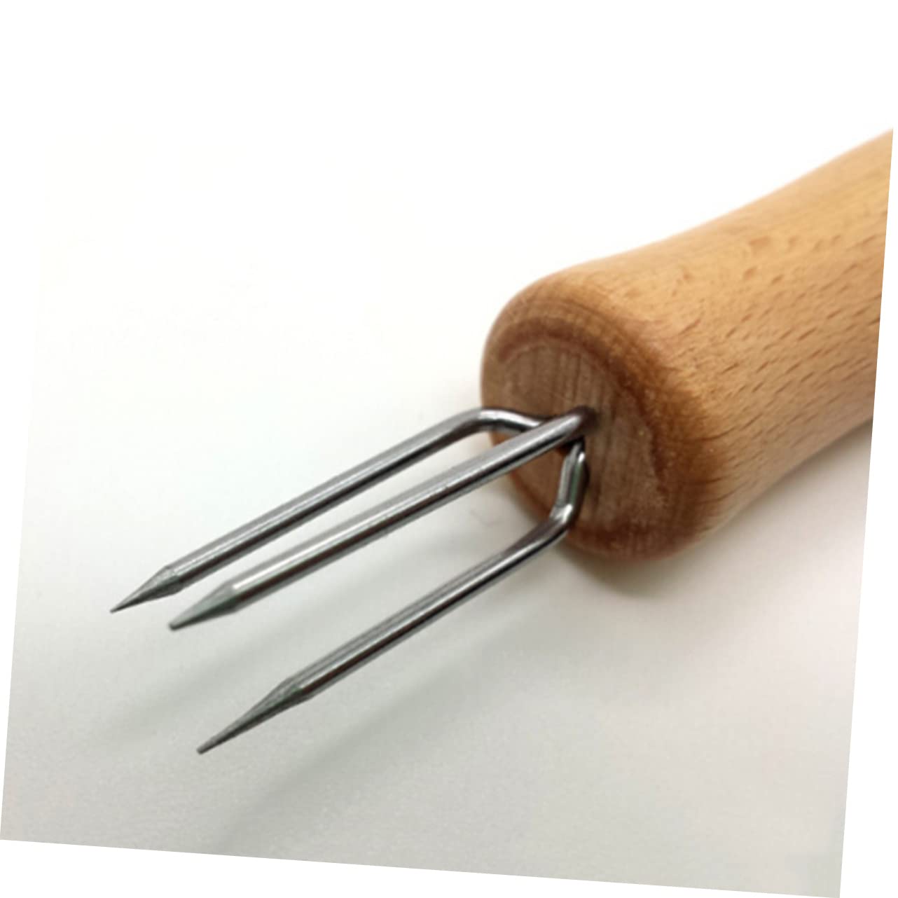 CIMAXIC 6Pcs Stainless Steel Corn Holders with Wooden Handles Portable Corn Forks for Bbq and Grilling Essential Accessories for Outdoor Cooking and Parties