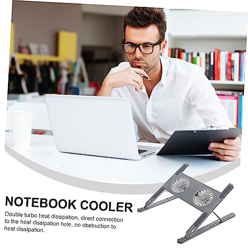 Base con ventilador para laptop TEHAUX aluminio miniatura 6
