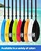 OCEANBROAD Adjustable Carbon Fiber Kayak Paddle 86in/220cm to 94in/240cm Kayaking Oar with Paddle Leash 1 Paddle, Blue
