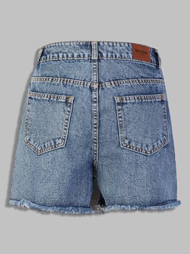 Image of Dolce Crudo Women's Regular High Rise Stretchable Denim Shorts