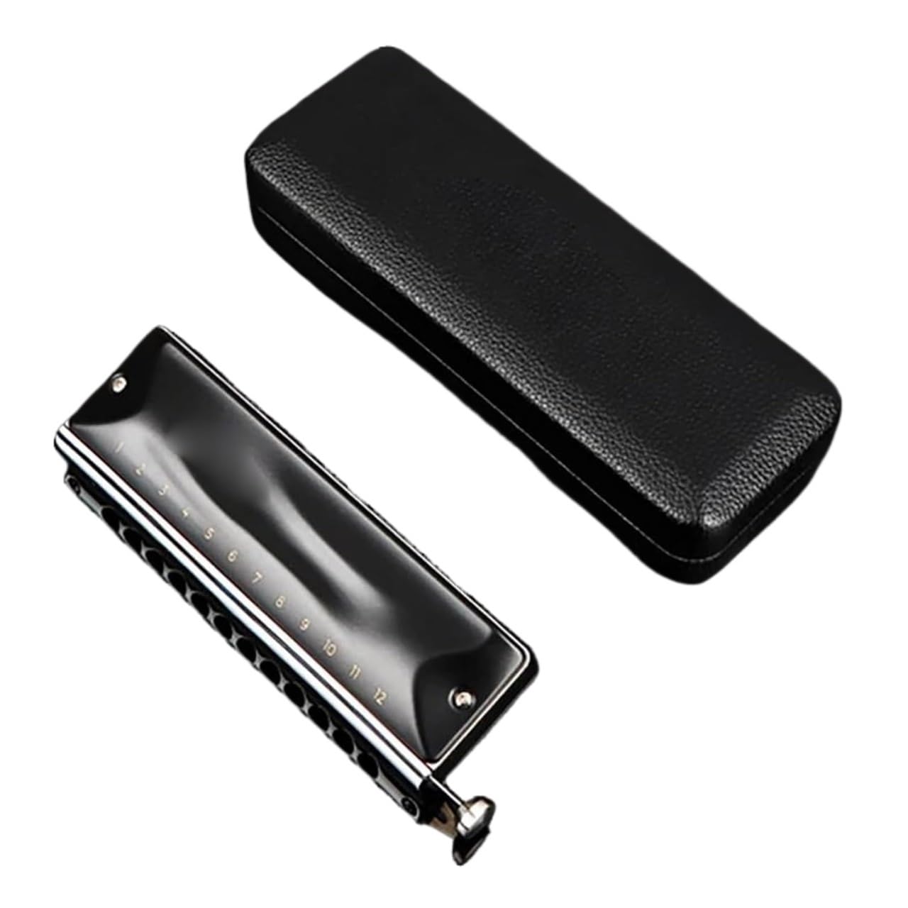 Harmonijka diatoniczna, Black 12 Hole Chromatic Harmonica C Key Beginners Mouth Harmonica Student Professional Musical Instrument harmonica Beginners