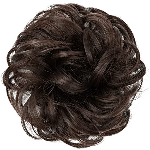 Image of Messy Bun Hair Piece synthetic Hair, Curly Hair Extensions synthetic Hair Scrunchies Hair Bun Hair bun extensions for Women Girls Ponytail curly messy bun