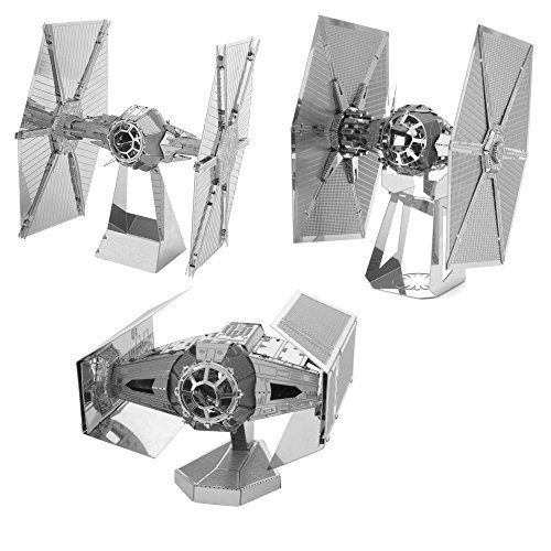 Metal Earth 3D Model Kits - Star Wars Set of 3: TIE Fighter, Special Forces & Darth Vader's TIE Fighter