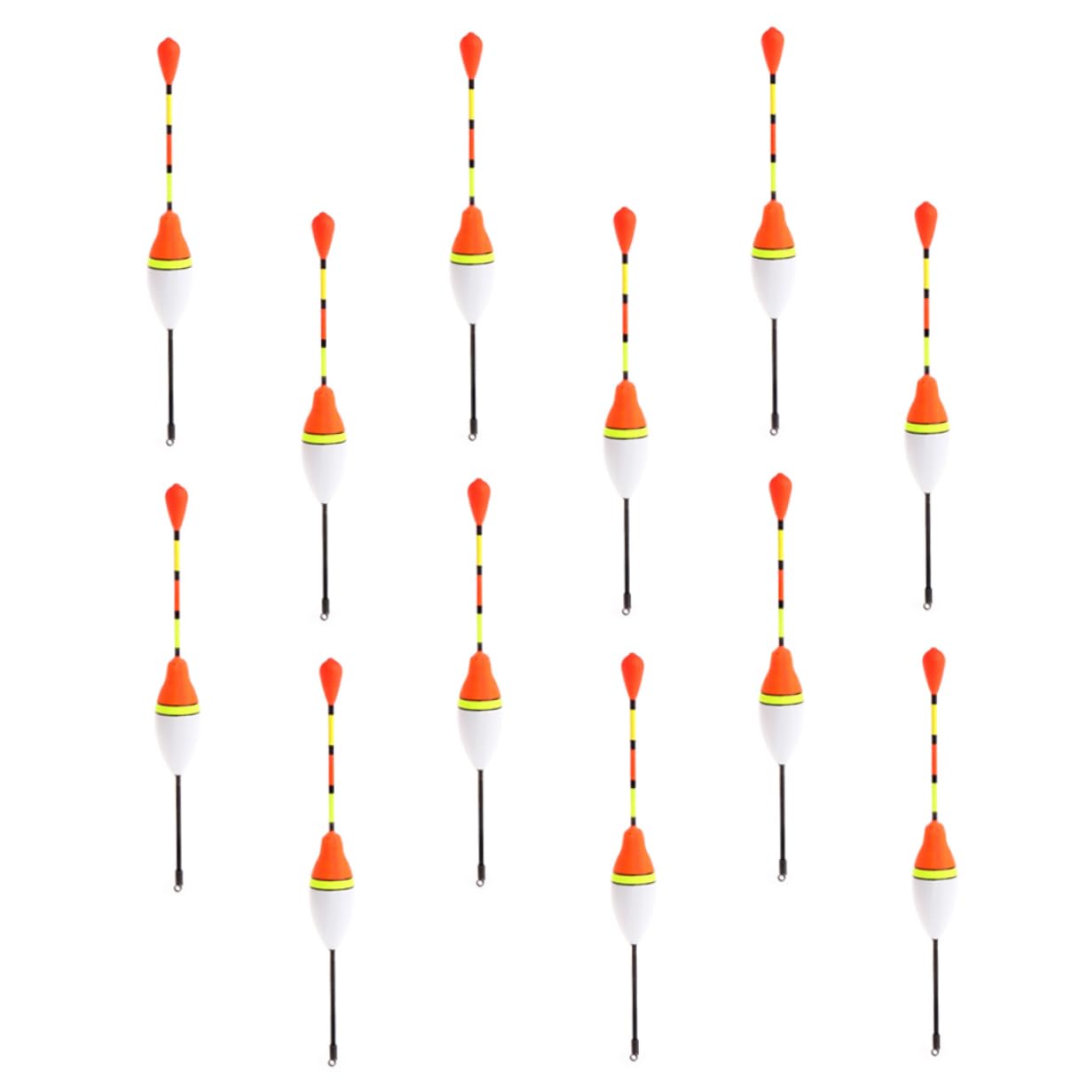 Kisangel 12pcs Fishing Floats Lightweight Buoys for Carp Fishing High Concentricity Present for Portable