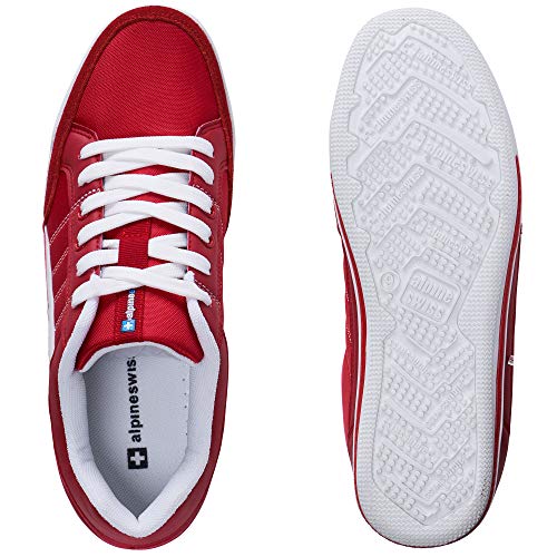 Alpine Swiss Men’s Retro Sneakers | Euro Vintage Inspired Low Top Shoes with Suede Trim | Stefan Fashion Sneakers | Streetwear Casual Tennis Shoes4