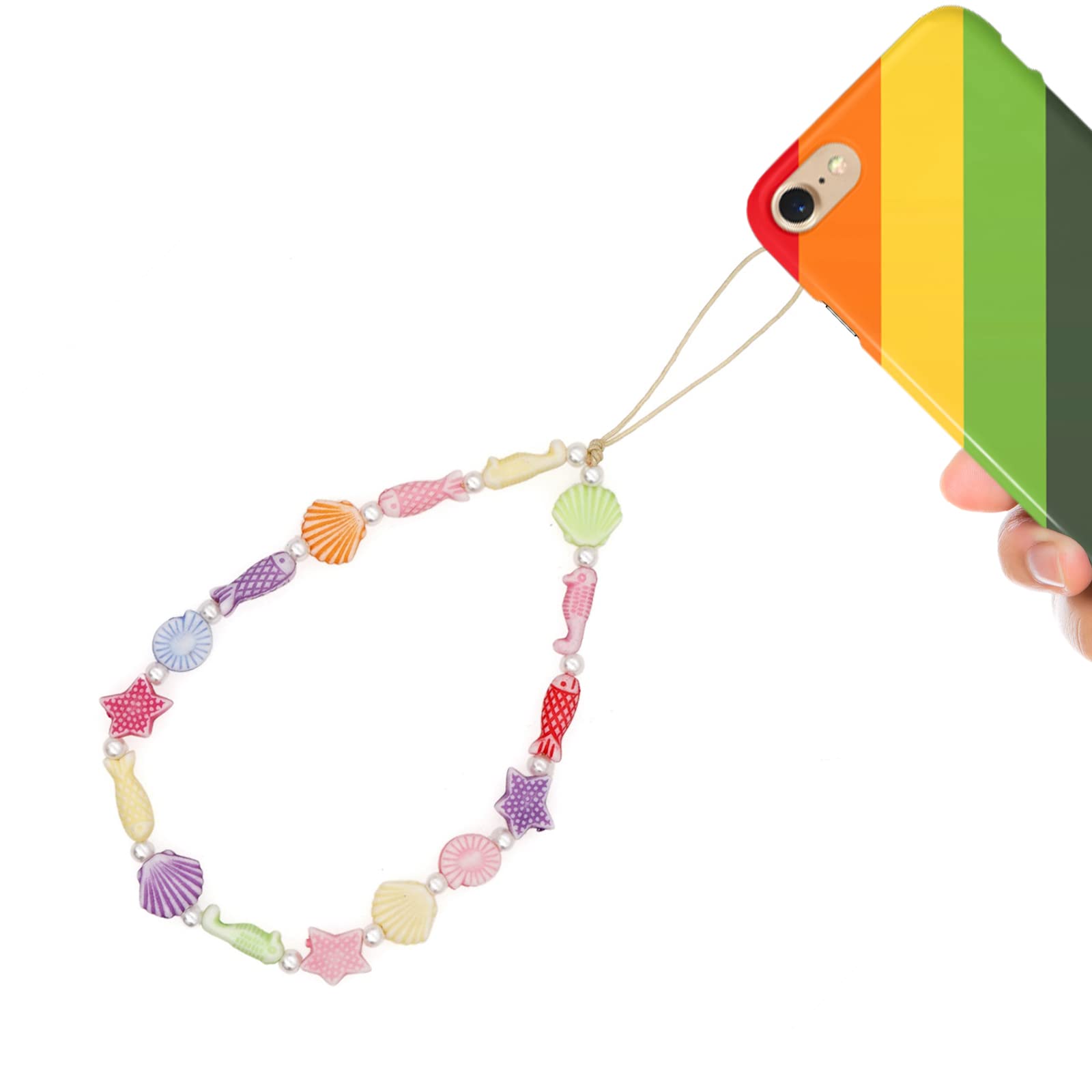 YPWangShengRui Phone Lanyard Acrylic Wrist Strap Anti-lost Phone Charm for Daughter Wife Girlfriend