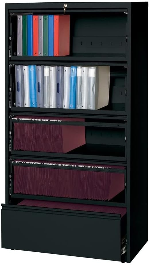 CommClad Hirsh HL8000 Series Wide Commercial Lateral Files Open Filing Unit Color: Black