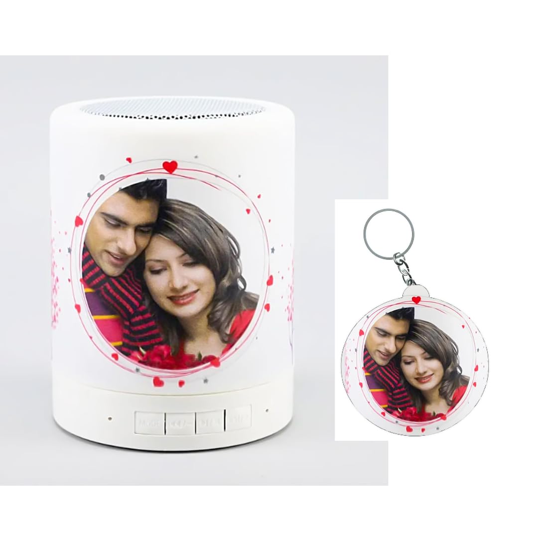 Personalized Photo Printed Lamp Bluetooth Speaker with Free Acrylic Keychain-image-17