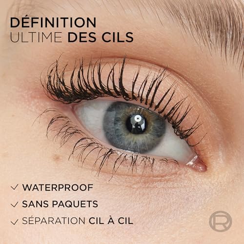 L’Oréal Paris Wimperntusche für präzise getrennte Wimpern mit teleskopischer Länge, False Lash Telescopic Waterproof Mascara, Schwarz, 1 x 8 ml