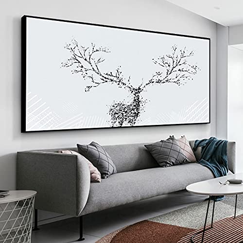 Cerf peinture diamant kit complet grand format 80x200cm pour activité manuelle