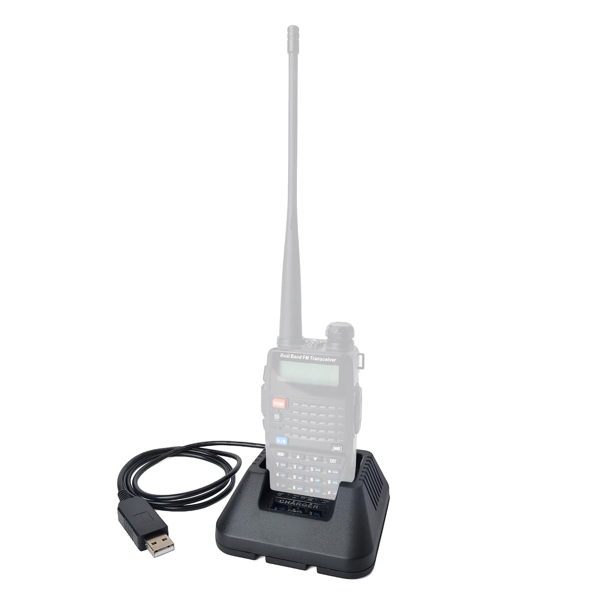 CH-5R Caricabatterie USB sostitutivo per walkie talkie – Cavo di ricarica compatibile con Baofeng UV-5R UV-5RE DM-5R e ricetrasmettitori bidirezionali