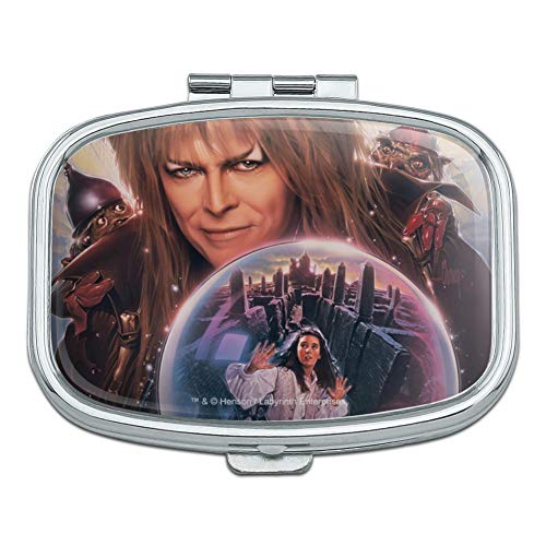 Graphics & More Labyrinth Crystal Ball Goblin King Jareth David Bowie Rectangle 2-Compartment Pill Case Trinket Gift Box