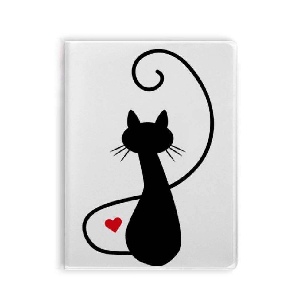 Carnet de notes Mewing chat avec couverture souple cahier forme de cœur
