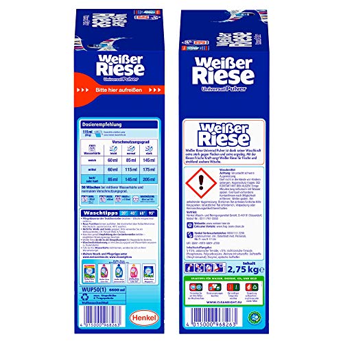 Univerzalni prašak Bijeli div, jaki deterdžent, 50 punjenja, posebno jak protiv mrlja i za higijenski čisto rublje