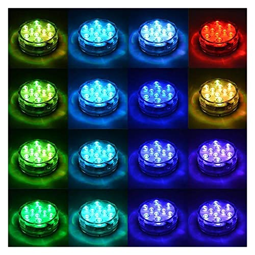 Luces LED sumergibles IP68 para iluminar jarrones de fiesta sin cables 4