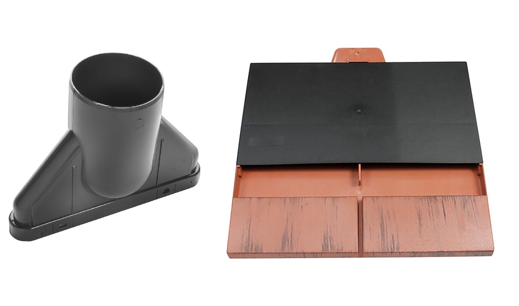 Eroofing Rustic Red Klober Uni-Plain Tile Vent + Adaptor To 100Mm (Rustic Red)