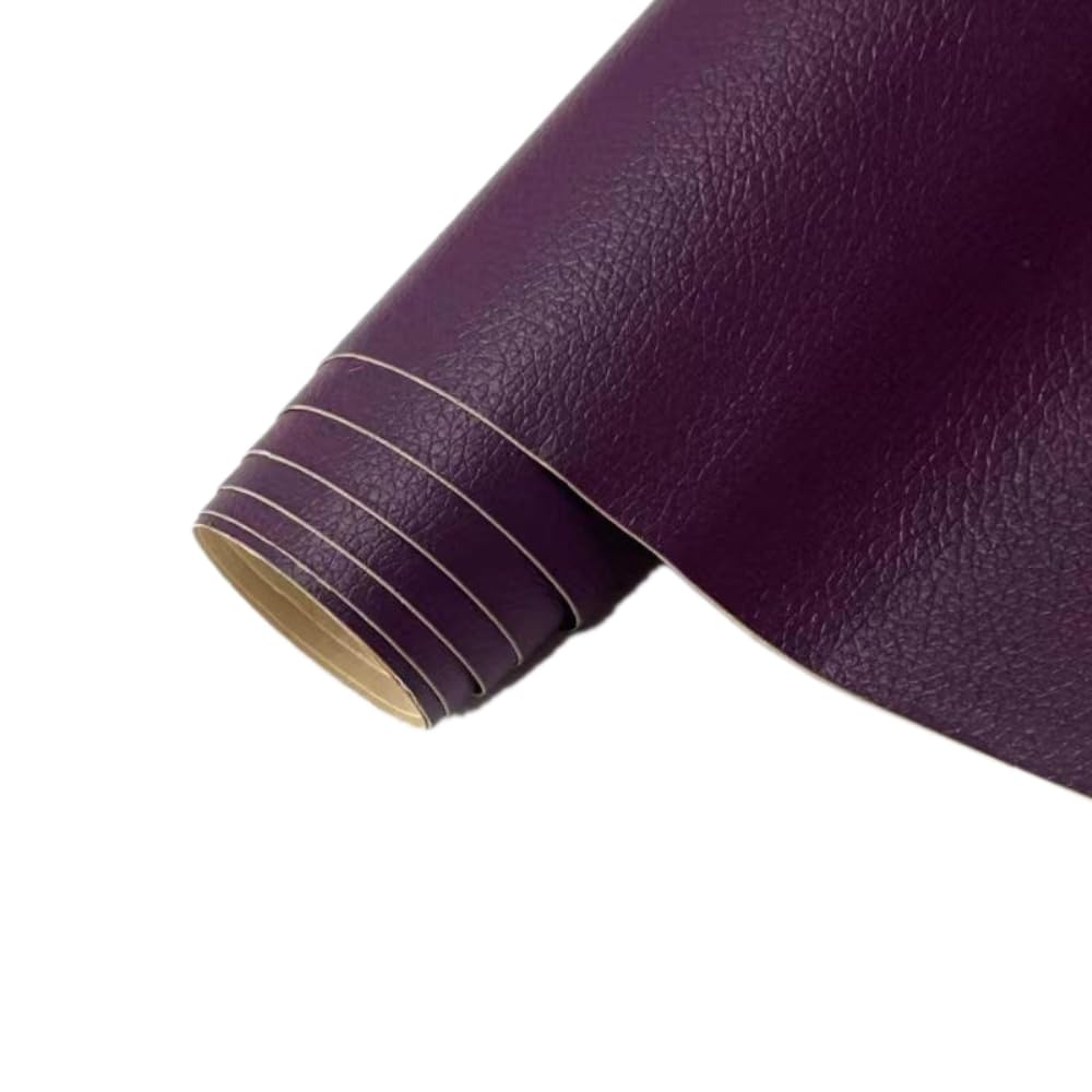 Wambere Pack of 4 Faux Leather Self-Adhesive Leather Patches, Self-Adhesive Leather Repair, Faux Leather Patches, Leather Patches for Car Seats, Sofas, Furniture Bags, Dark Purple, 20 x 30 cm