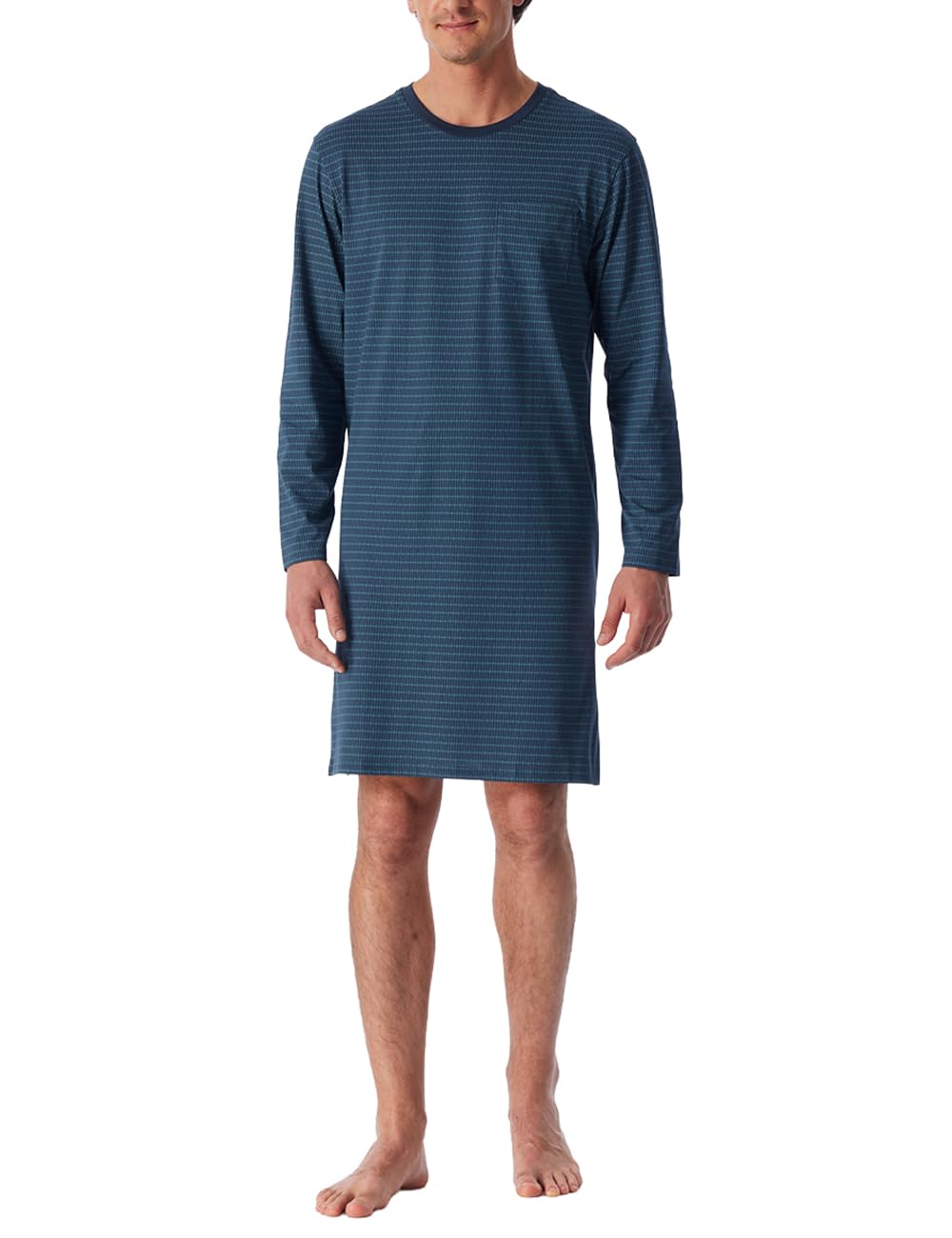Schiesser Herren Schiesser Men Nachthemd Lang - Comfort Essentials Nachthemd (1er Pack)