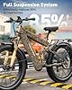 Bulldog Electric Bike for Adults 1350W, 48V 30AH Dual Battery Ebike, 130 Miles Long Range Full Suspension E bike, 26" Fat Tire Adult Electric Bicycles, 28MPH, Ideal for Urban and Off-road Riding #4