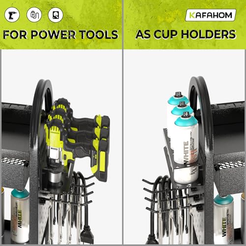 KAFAHOM-Power-Tool-Cart-with-Charging-Station-Rolling-Tool-Cart-with-Drawer-Heavy-Duty-Power-Tool-Organizer-with-360-Silent-WheelsTool-Holder-Storage-for-Garage-Warehouse-Repair-Shop