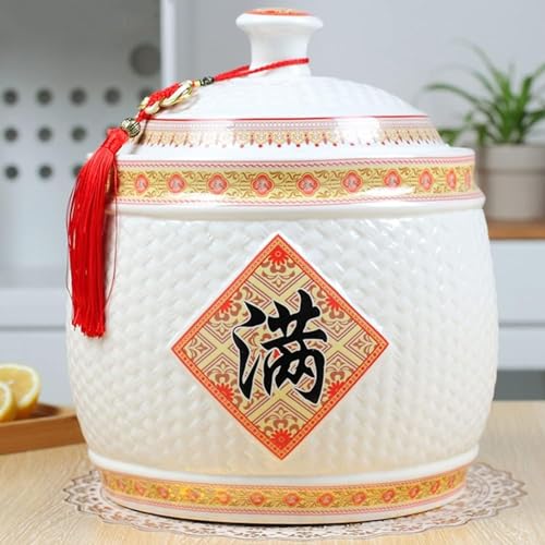 ライスストッカー 米びつ 貯蔵タンク 高温セラミック製 密閉 小麦粉 コーヒー豆 防虫 シールリング付き お米保存容器 鮮度を保ち 洗える お手入れが簡単 防湿 小物収納