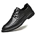 CAOJJ Uomo Casual Casual Hollow Oxford Soft Genuine Pelle Lace Up Grembiule Shoes Shoes Block Heel Solid Color Dress Oxfords (Color : Black, Size : 44 EU)