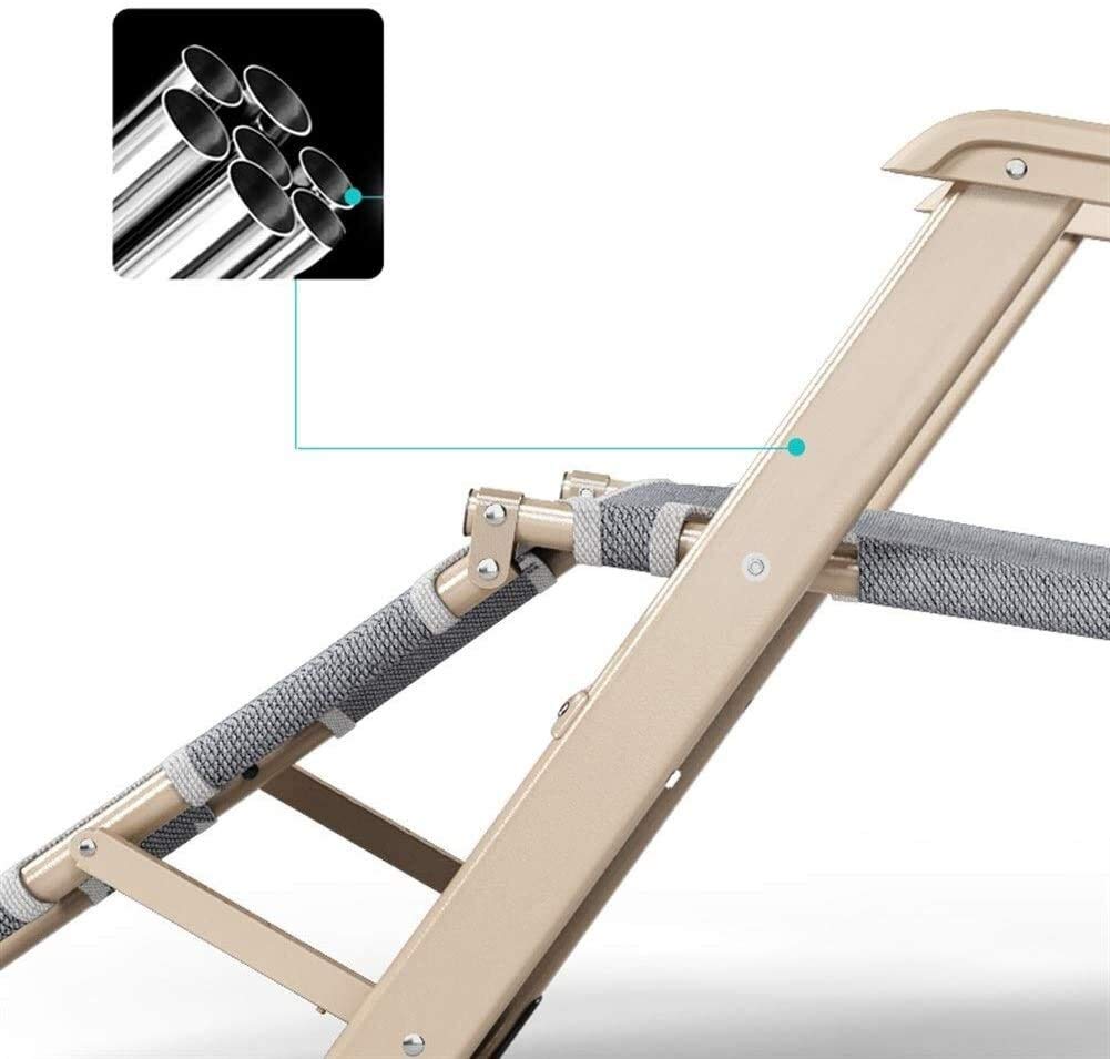 Reclining Outdoor Folding Chairs Folding Lounge Chair - Folding Bed Single Bed Lunchtime Bed Simple Folding Chair Lunch Break Chair Office Siesta Bed (Color : C) (A)