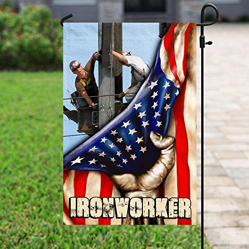Flags-Proud Ironworker Flag QNK278F, Garden Flag (11.5