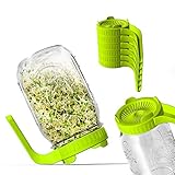 DMCFPL Sprouting Lids, Plastic Sprout Lid for Wide Mouth Mason Jars, Easy Rinse and Drain Sprouting...